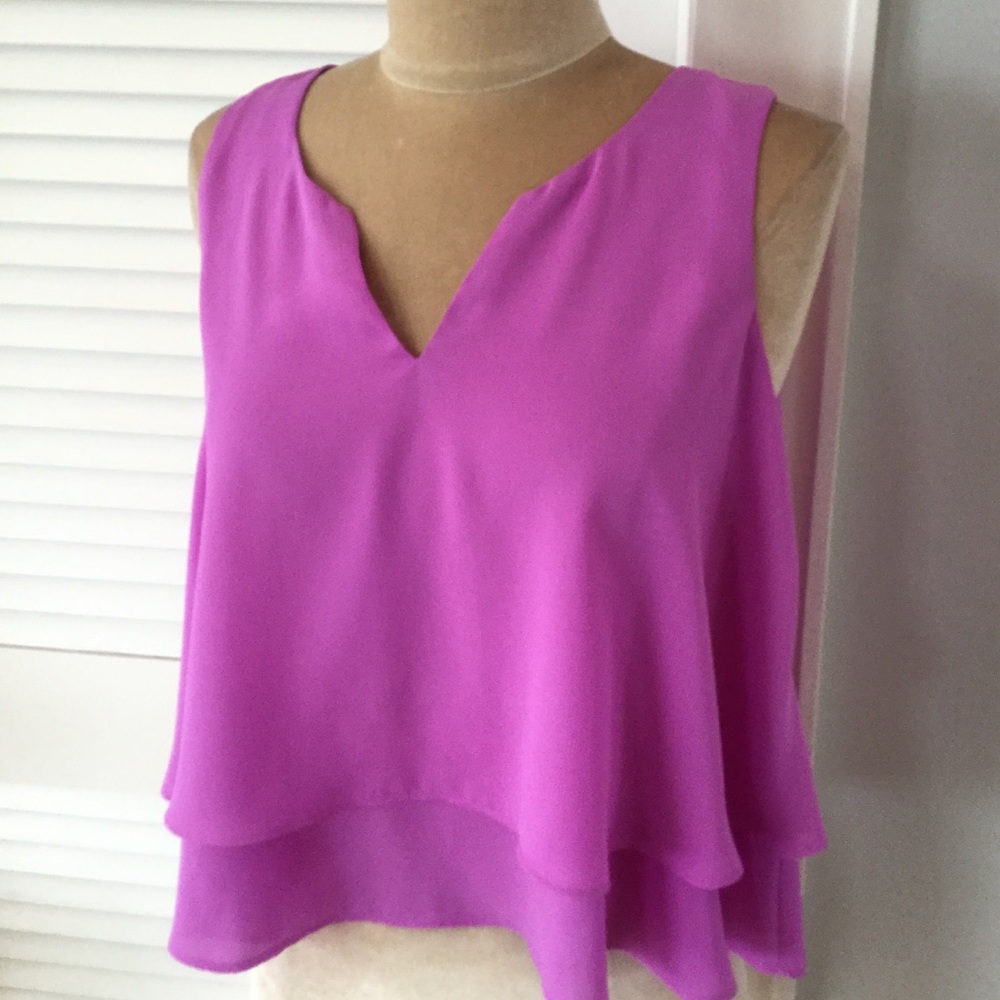 Pink Sleeveless Flowy Crop Top Size XS